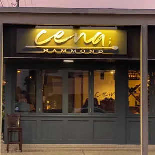 the front of the restaurant