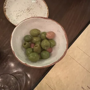 complimentary olives