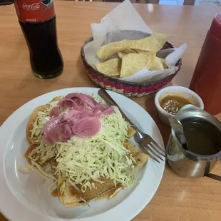 Tacos dorados, consome, Mexican coke, salsa