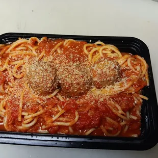 Spaghetti and meatball pasta  ( withunique Italian aroma and taste)