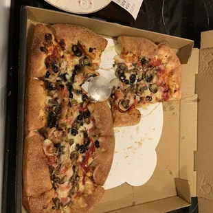 The fourth time in a year I've received a pizza like this...