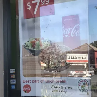 Advertisement on front door