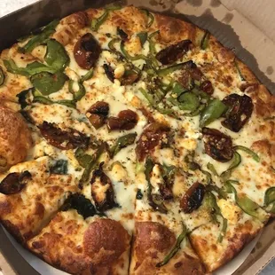 Large Mediterranean pizza