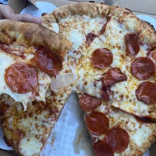 Half cheese half pepperoni