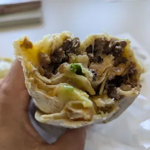 California Burrito inside the thing