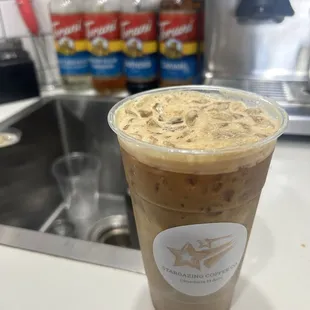 Brown Oatmilk Shaken expresso