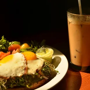 Avocado Toast + Iced Latte