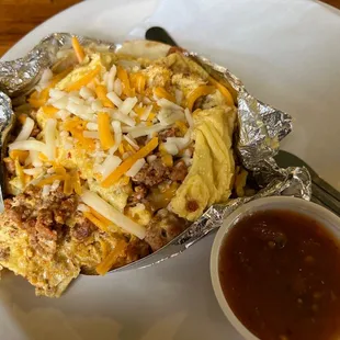 Breakfast taco w chorizo