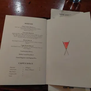 Menu as of September 2024.