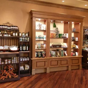 shelves of food and condiments