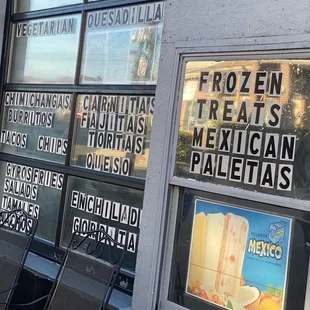 the front of the restaurant