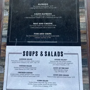 the menu