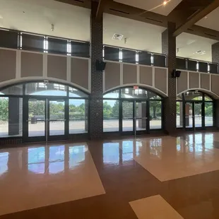 Doors facing the park