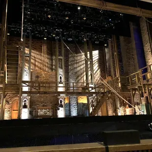 Hamilton Stage Set From Our Orchestra Seats