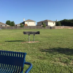 Charcoal grills but no tables to eat on.