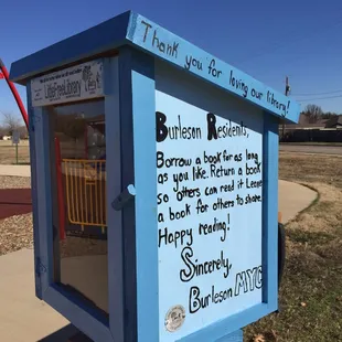 Little Free Library supported by Burleson Mayor's Youth Council http://littlefreelibrary.org/