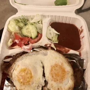 The NY steak special (the rice and plantains were under the steak)