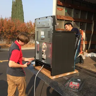 Tyler and Oscar did a perfect installation for Center Appliance.