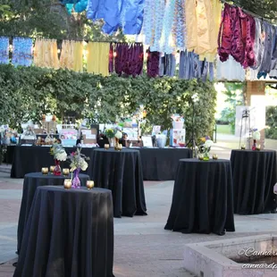 The Friedman Courtyard set up for the Annual Glow for Gold Gala.