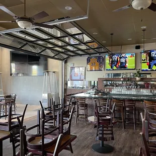 Restaurant and bar area opens up to the outdoor patio