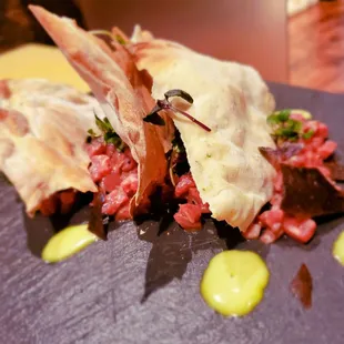 Steak tartare. The hubby really enjoyed.