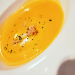 A tasty lobster bisque
