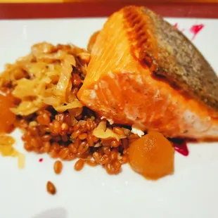 Coho salmon. Perfectly cooked.