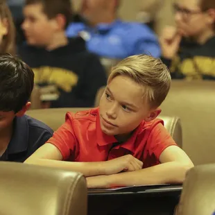 A young man learns about selfless sacrifice at on of our free Speaker Series Events.