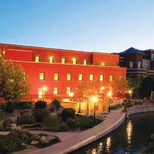 The Center at at night.