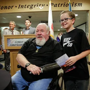 Congressional Medal of Honor Recipient Gary Wetzal visited the Center and met with young men and women.