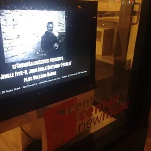 Meeting going on inside at 7pm