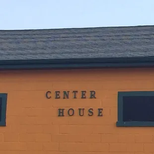 the name of the building on the side of the building