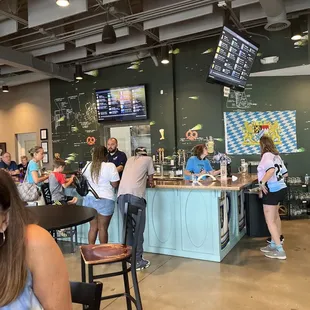 customers at the bar