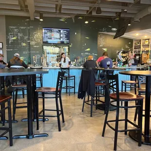 people sitting at tables
