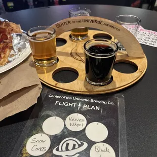 1/2 flight of Harvest Wheat, Snow Cones, Brewski, and Black Lager