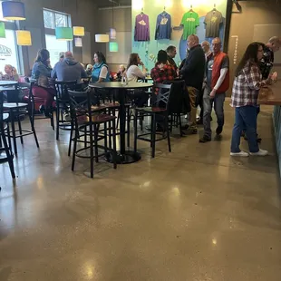 people sitting at tables