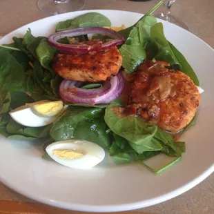 Salmon Cake Salad