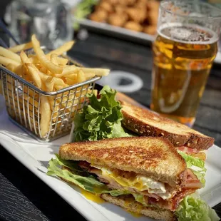 a sandwich and french fries