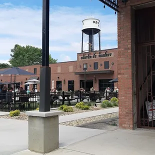 the entrance to the building