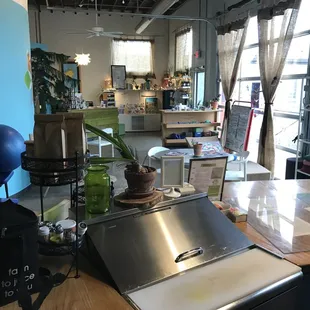 A beautiful view from behind the counter