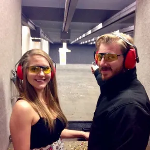 Tyler and Kelly enjoying a day at the range