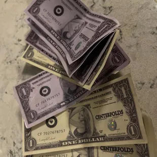 Fake dollar bills