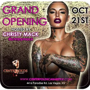 Grand Opening! October 21st Hosted by Christy Mack! www.centerfoldslv.com