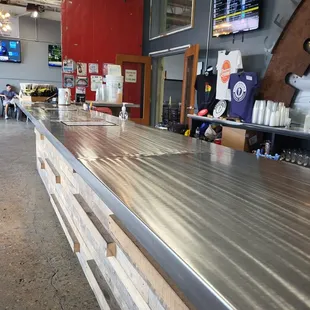 the counter and bar area