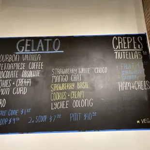 Menu board