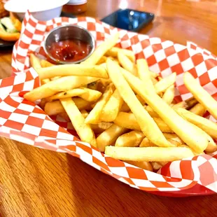 a basket of french fries