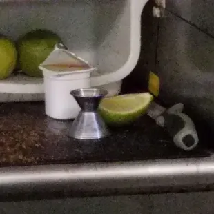 They used the top shot for a jumbo drink.