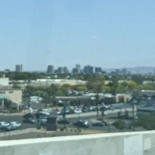 Top of the 5th floor garage overlooking Phoenix