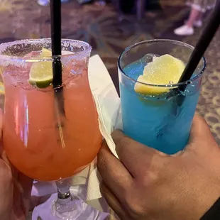 Strawberry margarita and an audios