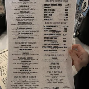 menu! they even have a happy hour!!!